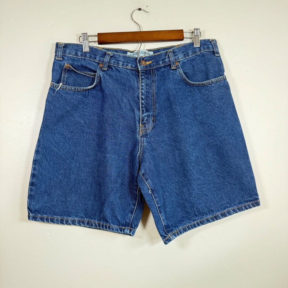 Original FGM18J02 Relaxed Fit Denim Jean Shorts Size 36 Blue
